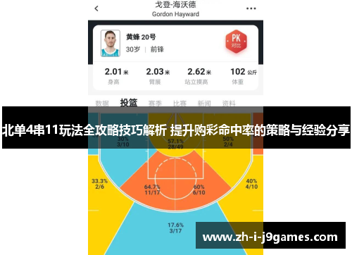 北单4串11玩法全攻略技巧解析 提升购彩命中率的策略与经验分享